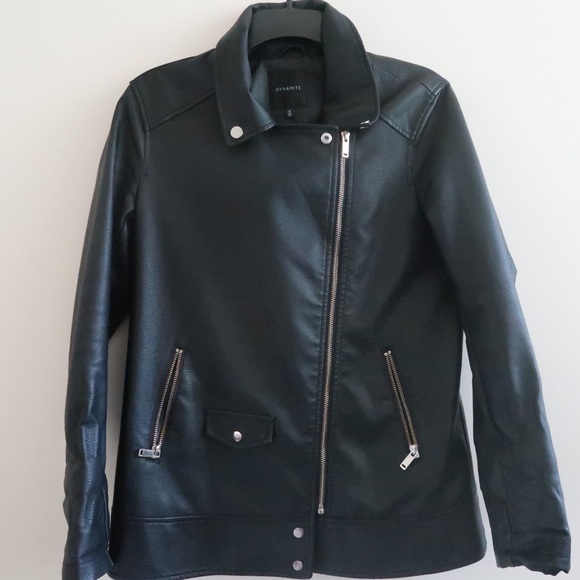 Dynamite BLACK Leather Jacket - Picture 5 of 5